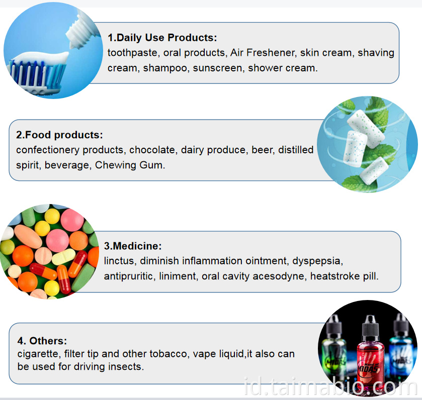Rasa pendingin rasa mint zat pendingin aditif WS 23 WS-5 untuk aditif pasta gigi
